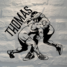 Load image into Gallery viewer, Personalized Wrestling Single leg Takedown Decal
