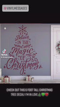 Load and play video in Gallery viewer, Believe in the magic of Christmas- Tree Decal