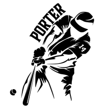 Load image into Gallery viewer, Baseball Batter with Personalized Name and number