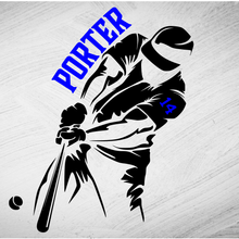 Load image into Gallery viewer, Baseball Batter with Personalized Name and number