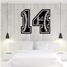 Load image into Gallery viewer, Number with Baseball threads