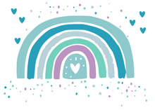 Load image into Gallery viewer, Boho Rainbow with Hearts, Stars & Dots