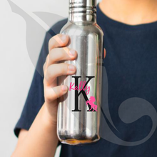 Load image into Gallery viewer, Personalized Inital with Horse water bottle Decal