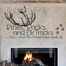 Load image into Gallery viewer, Rifles Racks and elk tracks
