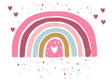 Load image into Gallery viewer, Boho Rainbow with Hearts, Stars & Dots