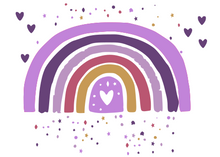 Load image into Gallery viewer, Boho Rainbow with Hearts, Stars & Dots
