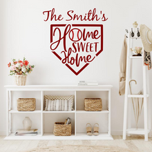 Load image into Gallery viewer, Baseball Home Sweet Home With Family Name