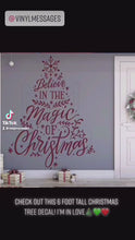 Load and play video in Gallery viewer, Believe in the magic of Christmas- Tree Decal

