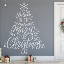 Load image into Gallery viewer, Believe in the magic of Christmas- Tree Decal
