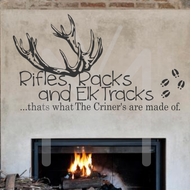 Rifles Racks and elk tracks