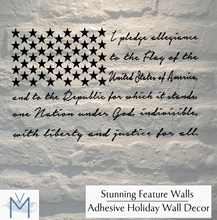 Load image into Gallery viewer, Pledge of Allegiance Flag | Memorial Day | Fourth of July Decor
