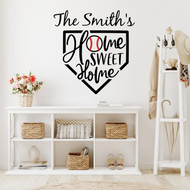 Baseball Home Sweet Home With Family Name