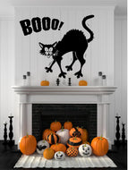 Scared Cat Halloween Decor